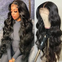 HD Transparent 13x4 13x6 Body Wave Lace Front Wig Pre Plucked 360 Lace Frontal Wig Human Hair Wigs For Women 4x4 Closure Wig 240228