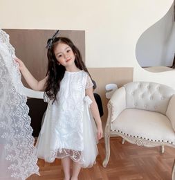 2021 baby Girls Dresses Summer Children Kids Girl Bow princess Dress For Girls party Clothes6159269