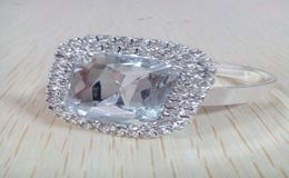 100PCS A Lot 2 Layer Vintage Acrylic Diamond Napkin Ring GoldSilver 2 Colour For Choice2382865