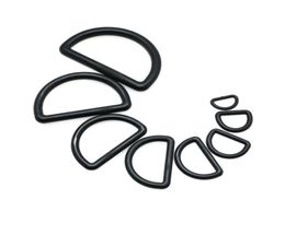 100pcslot Plastic DRing Buckles Webbing Size 10mm 12mm 15mm 20mm 25mm 30mm 38mm 45mm Black7683489