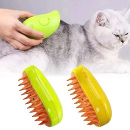 Grooming 3 In1 Cat Steamy Brush Self Cleaning Steam Cat Brush for Massage Cat Hair Brush for Removing Tangled and Loosse Hair Spray Comb