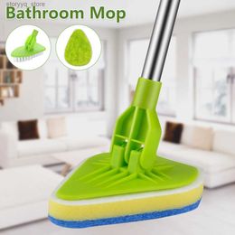 Cleaning Brushes 3 in 1 Scrub Cleaning Brush with Long Handle 180 Shower Cleaning Brush Tub Tile Scrubber Brush Extendable MultifunctionalL240304