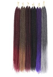14 16 18 20 22Inch Extensions 30RootsPack Crotchet Braids 16 Colors Synthetic Senegalese Crochet Hair 7PacksLot8185629