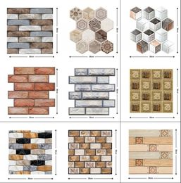 3030cm 3D Wallpaper Stickers DIY Brick Stone Self Adhesive Waterproof Wall Paper Kitchen Bathroom Living Room Tile Stickers Renov2778843