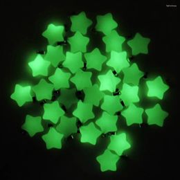 Pendant Necklaces Fashion Good Quality Green Luminous Stone Five-pointed Star Charm Pendants For Jewelry Making 50pcs/lot Wholesale