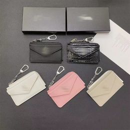 Designer Luxury Ladies Men's Letter Bag Short Wallet Card Bag Discount Original box card holder Double fold wallet Check flower