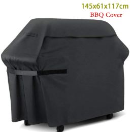 Kits Bbq Grill Cover 210d Oxford Fabric Durable Barbecue Bbq Cover Heavy Duty Waterproof Dustproof Grill Cover for Outdoor Garden