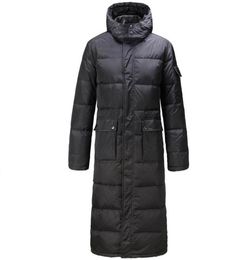 Hooded Extra Long 90 Duck Down Overcoat Men Casual Black Outwear Down Jackets Male Thick Down Coat Fashion Puffer Jacket JK784 T7785389