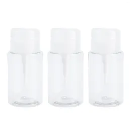 Storage Bottles 3 Pcs Travel Sized Toiletries Pump Bottle Makep Remover Container Empty For Makeup Dispensing