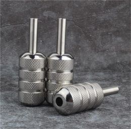 YILONG High Quality Tattoo Grips 25mm Silver Knurled Stainless Steel Tattoo Machine Grip Tube Supply Tattoo Body Art1661410