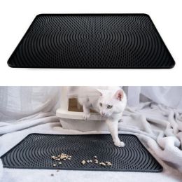 Mats 53*38cm Silicone Dog Cat Bowl Mat NonStick Pet Waterproof Food Pad Puppy Dogs Feeding Drinking Mat Easy Washing Placemat