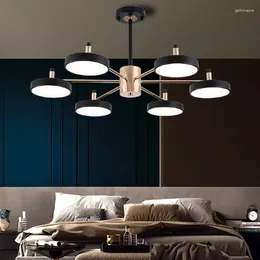 Chandeliers Nordic Living Room Decor Lamp Simple Post-modern Chandelier LED Creative Macaron Dining Bedroom Lighting