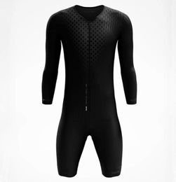 Racing Sets Black Huub Long Sleeve Skinsuit Wattbike Men Aero Cycling Jersey Summer Ropa Ciclismo Mtb Bike Jumpsuit Triathlon Suit3229055