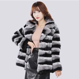 Fur Women's winter mink coat casual warm fur jacket short