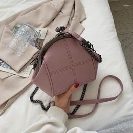 Evening Bags PU Shell Solid Thread Chains Shoulder Fashion Versatile Crossbody Bag 2024 For Women Bolsas De Hombro