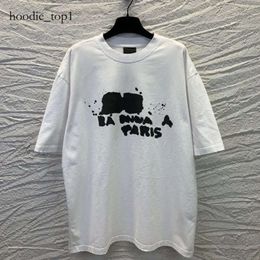New Balanace France Paris Designer Cotton Blend T Shirts Letter Printed Mens Women Graphic Sleeves 2B Balanace Clothes Casual New Balanace T Shirt Crew Neck 9399