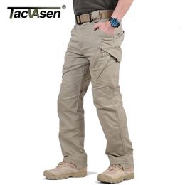 TACVASEN IX9 City Tactical Pants Mens Multi Pockets Cargo Pants Combat Cotton Pant Casual Trousers Hiking Work Pants Male 240301