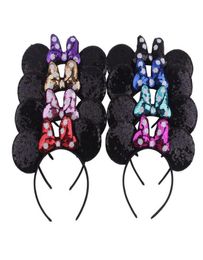 8pcslot Headwear Mouse Ear Headband Hair Band For Women thicken Sequin 3D Bow Girls Hair Accessories Birthday Party1702281