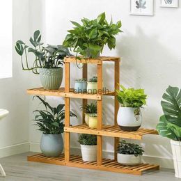 Other Garden Buildings SH Aoliviya Official Widened Balcony Flower Stand Pot Frame Solid Wood Multi-Layer Indoor Floor Succulent Living Room Flower Rac YQ240304