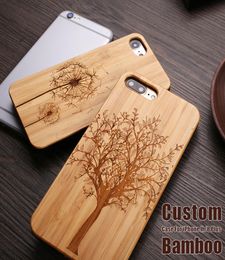 Bamboo phone wood case For iPhone 13 pro 12 XS Max XR 11 8 Custom Design Shockproof Wooden Samsung Galaxy S21 S22 Ultra 5G Cover8991619