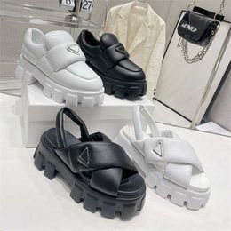 36% OFF Sports shoes 2024 High Edition P Home Summer New Thick Sole Womens Velcro Gear Casual One word Belt Elevated Sandals