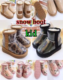 Crianças designer lian clássico claro mini botas de neve bebê maternidade inverno pele peludo meninas criança cetim bota tornozelo botas neves sh3299537