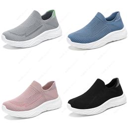 Running New Leisure 2024 Women Sports Sole Lazy Korean Edition Trend Flying Weaving One Step Single Shoes 055 XJ 20