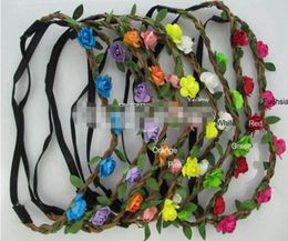 10pcs Bride Bohemian Style Flower Headband Festival Party Wedding Floral Garland Headband Flower Crown Headwear4135562