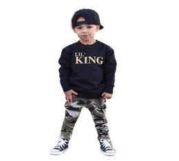 Top Toddler Kids Baby Boy clothes unique Letter T shirt TopsCamouflage Pants Outfits Clothes Set Roupas Infantis Menina9634892