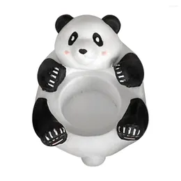 Candle Holders Panda Holder Gypsum Cute Table Centrepiece Cartoon Aroma Multifunctional For Desktop Bedroom