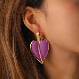 Cute Big Heart Stud Earring Women Heart Earring Gift for Love Girlfriend Fashion Jewellery