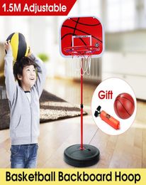15m Height Adjustable Kids Mimi Basketball Hoop Rim Net Set Backboard Basket Ball 72150cm Red Basketball HoopBasketballPump1653318