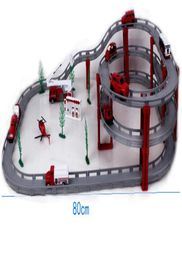 Alloy Cars Toys City Transport System Model include Fire Engine Bus Helicopter etc with Rail Super Big Size for Kid039 G2105114