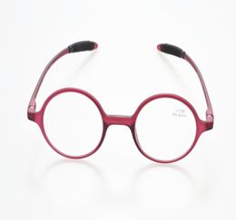 Unisex TR 90 Round Reading Glasses Retro Flexible Frame for women men Reader 101520253035405957197