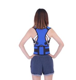 Blue Male Female Adjustable Posture Corrector Corset Back Brace Belt Lumbar Support Straight Corrector de espalda Children2171713
