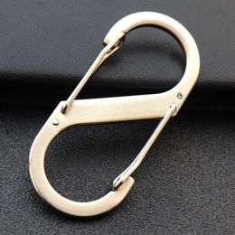 Car styling Portable Stainless Larger S Buckle 8 Type Key Keychain Clasps Clips Car Keychain Auto Interior Decoration246N