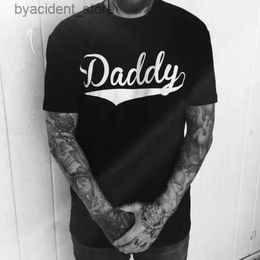 Men's T-Shirts Summer Brand T-shirt Men Short Sleeve Daddy Letter Print Fashion Casual O-neckmens Tee Shirts Harajuku Tumblr Quotes Shirt L240304