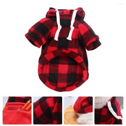 Dog Apparel Pet Coat Red Hoodie Funny Costume Dog's Clothes Christmas Polyester Supplies Supply Festival