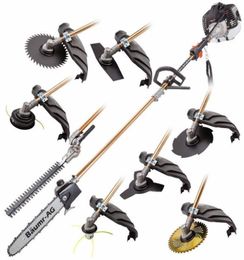 New Model Garden Trimmers 9 in 1 Multi Brush CutterWhipper SniperPole Chain SawHedger Attachment Tree Pruner with Metal Blades8472431