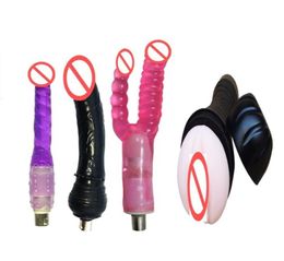 2017 4 in 1 Automatic Sex Machine Accessories for Men and Women with Male Masturbation Cup and 3PCS DildoAdult Game Sex Toys1094237