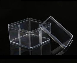 wholesale Square Plastic Box 9.5*9.5cm For Small Accessories Transparent PVC Packing Boxes With Cover Container