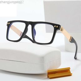 Designer Vercaces Sunglasses New Fanjia Box Rice Nail Academy Style Plain Face Fashion Glasses Personalized Anti Blue Light Intensity Can Be Paired