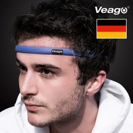 VEAGO Sweatband sports sweat headband running cycling basketball yoga hair band elastic head sport safety silicone 240226