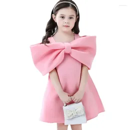 Girl Dresses Year Child Big Bow Red Pink Black A-line Dress Party Princess Kids For Girls Christmas Clothing 1-11Year Old CC029