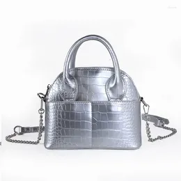 Evening Bags 2024 Fashion Crocodile Pattern Handbag Shell Bag Large Capacity Chain Strap ShoulderBag CrossbodyBag Office Daily