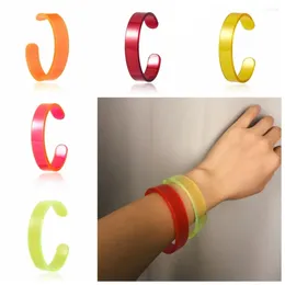 Bangle Minority Design Acetic Acid Fashion Europe American Style Fluorescent Colour Cuff Transparent Jewellery Accessories