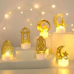 Eid Mubarak Candle Led Lights Ramadan Decoration For Home Islamic Muslim Party Decor AlFitr Ornaments 240301