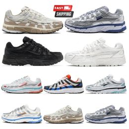 2024 Classic style men's and women's P6000 running shoes Triple black White University red light water color Racing blue outdoor sneakers