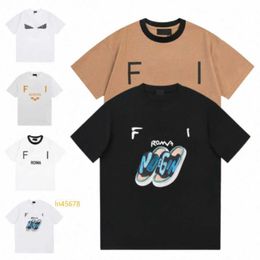 Men Designer t shirt Letters Slipper pattern Printed tee Women tshirt Summer Trend Round neck Short Sleeve Casual shirts Top High Street tee shirt 2024