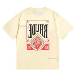 Short Sleeve Rhude T-shirt Summer Designer T Shirt Men T Shirts Tops Luxury Letter Print Shirt Mens Women Clothing Short Sleeved S-XXL Jrhfw 347